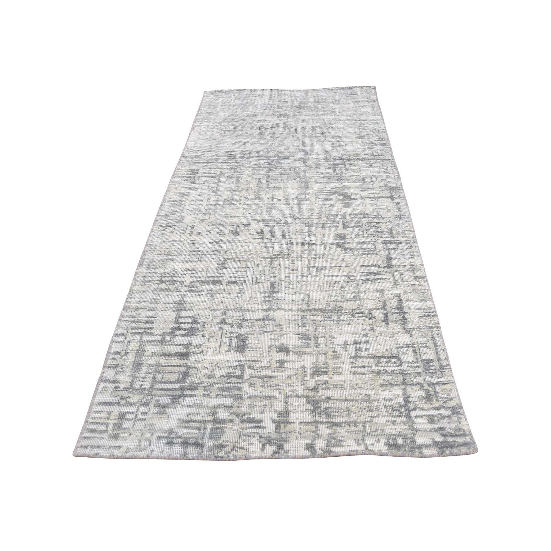 N/A Silk Hand-Knotted Area Rug 2'6
